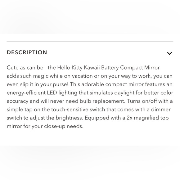 Hello Kitty Compact mirror NWT and Gift Bag - Picture 2 of 3